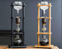 Yama Cold Brew Towers in Black and Bamboo