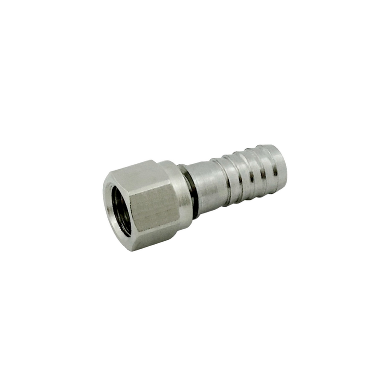 1/4" F Flare x 3/8" Barb Fitting for Black Quick Disconnect