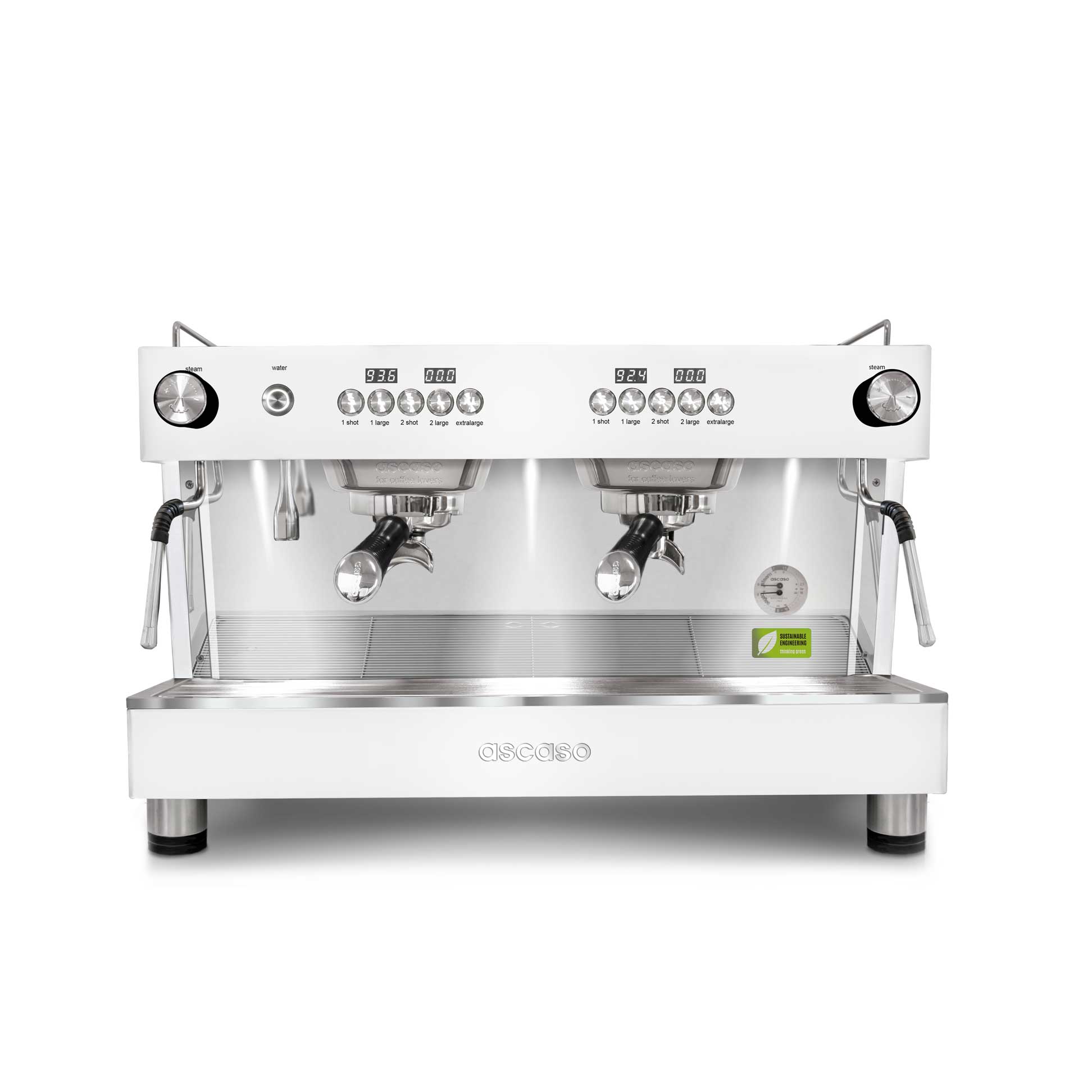 Ascaso Barista T One Automatic 2 Group Espresso Machine - White