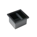 barista basics stainless steel black closed knockbox