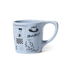 blue cat art diner mug