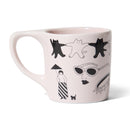 pink cat art diner mug