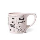 pink cat art diner mug