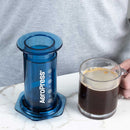 aeropress clear blue espresso brewer