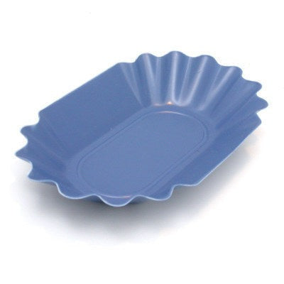 blue oval coffee cupping tray