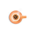 orange espresso cup and saucer set