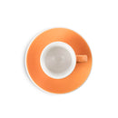orange espresso cup and saucer set