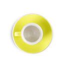 yellow espresso cup and saucer