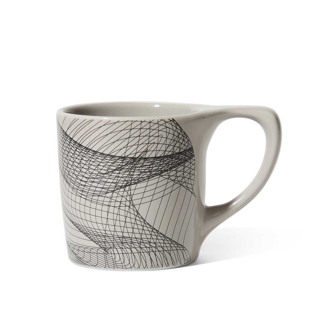 notNeutral x Machlev Lino Coffee Mug (10oz) - Dots to Lines Gray