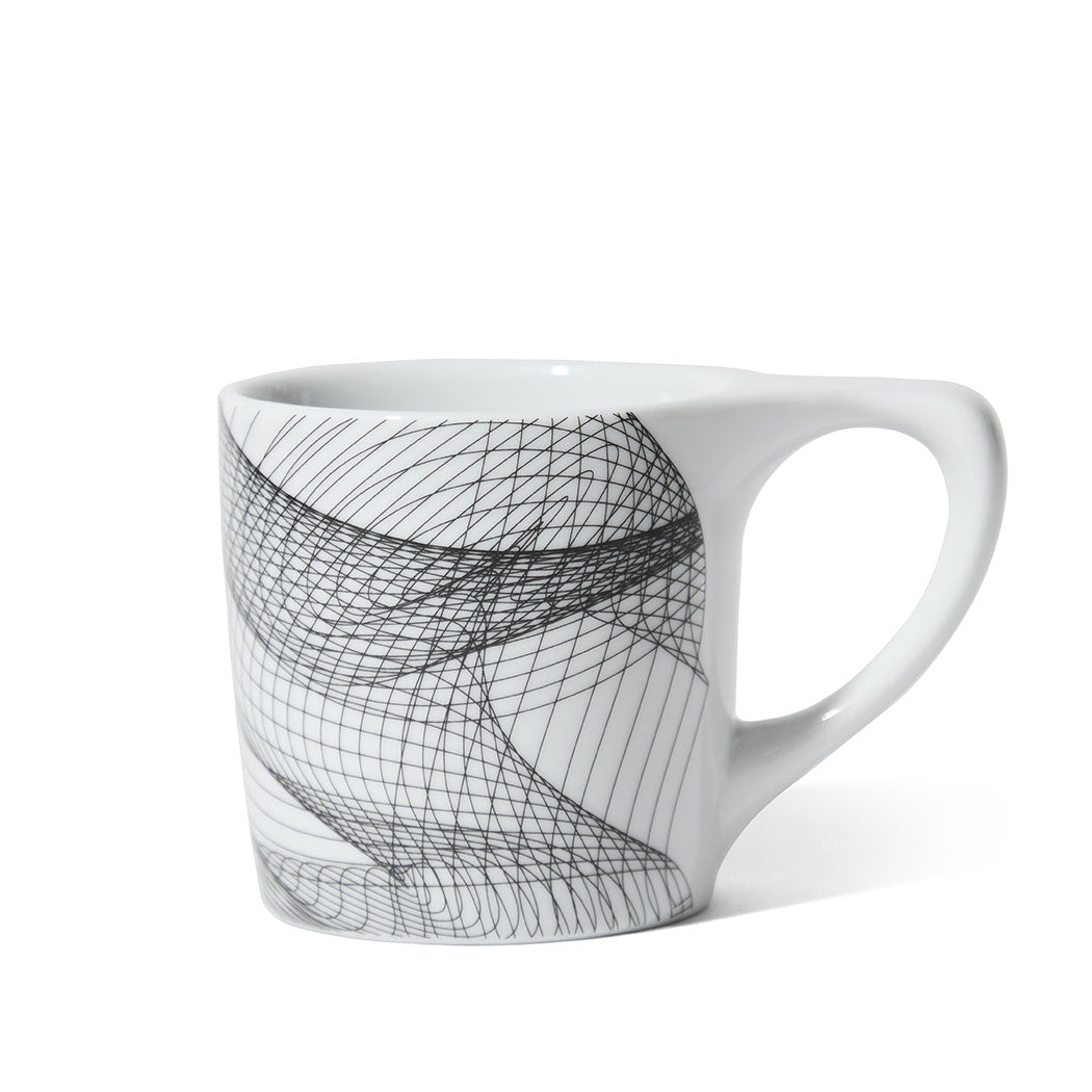 notNeutral x Machlev Lino Coffee Mug (10oz) - Dots to Lines White