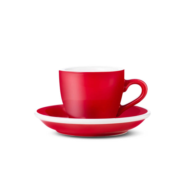 Loveramics Egg Style Espresso Cup & Saucer - Red (2.7oz/80ml)