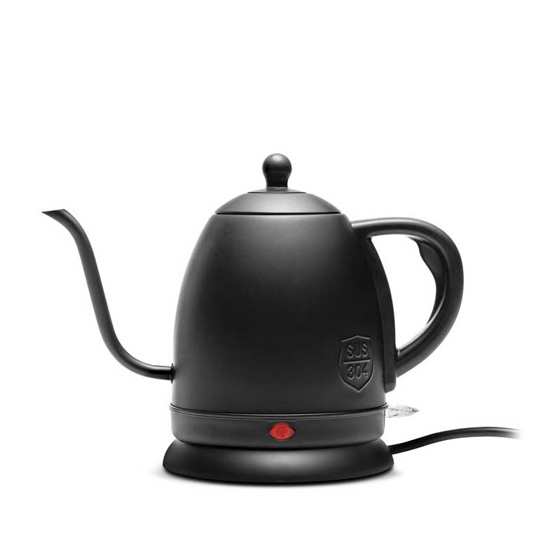 Precision Electric Gooseneck Pourover Coffee/Tea Kettle w/timer - Black  (900ml)