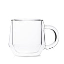hearth 8oz clear glass mug with handle