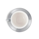 12 ounce grey latte and saucer set