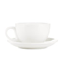 Espresso Parts Porcelain Latte Cup & Saucer - White (12oz/355ml)