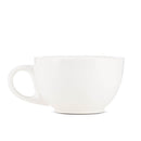 white 12 ounce latte cup and saucer set