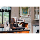 lucca mini home espresso machine walnut