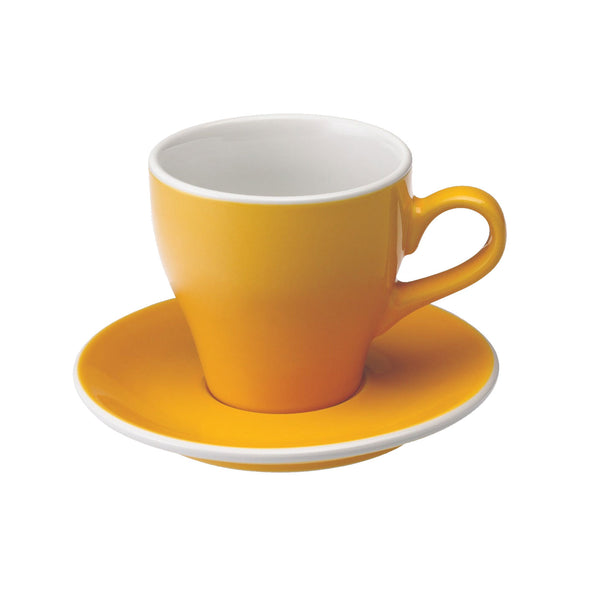 Loveramics Tulip Style Latte Cup & Saucer - Yellow (9.5oz/280ml)