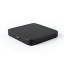 acaia umbra lunar scale black in use on an espresso machine