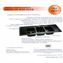 Moli ABS Large Three-Compartment Sink with Drain Boards – NSF Approved