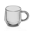 hearth 8 oz grey glass mug