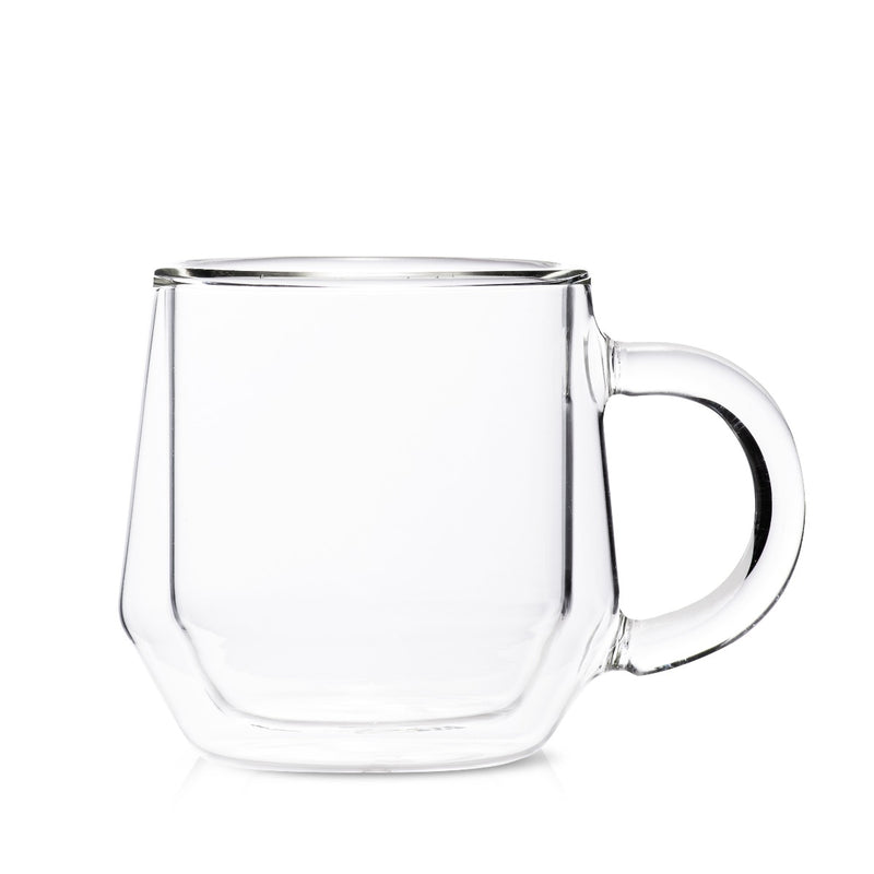 Hearth Double Wall Glass Mug (8oz/240ml) - Set of 2