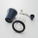 dismantled kalita ceramic coffee mill grinder blue