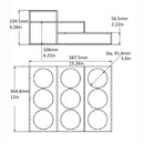 acrylic bottle rack 3 tier 9 bottles diagram