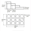 acrylic bottle rack 4 tier 12 bottles diagram