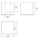 clear acrylic napkin holder dimensions