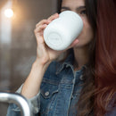 12 oz Carter Wide Travel Mug - White