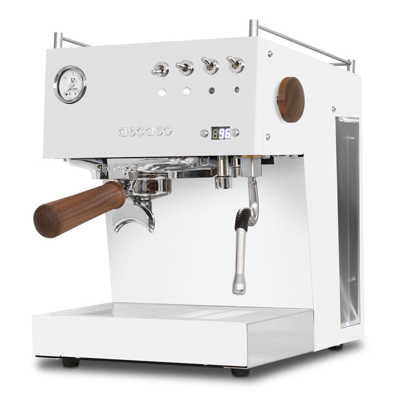 REFURBISHED Ascaso Steel DUO Programmable Espresso Machine w/PID Controller, Dual Thermoblock, 120V (White)