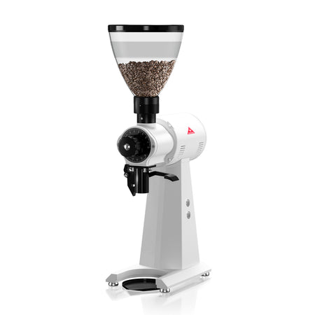 mahlkonig white ek43 espresso grinder  front