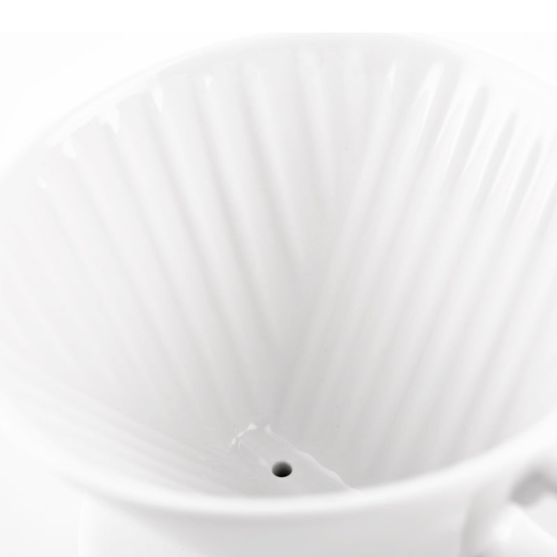 kalita white ceramic dripper wave design