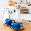 lino indigo cappuccino cup and saucer