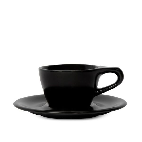 lino black cappuccino cup and saucer