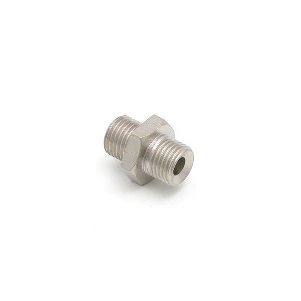 1/4" M BSP x 1/4" M BSP Stainless Steel Group Head/Drain Cup Fitting