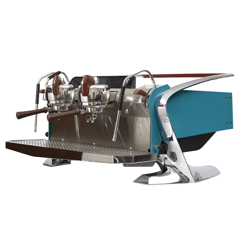slayer steam lp 2 group espresso machine turquoise