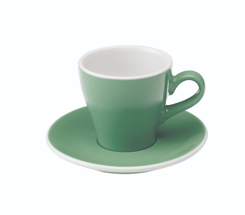Loveramics Tulip Style Cappuccino Cup & Saucer - White (6oz/180ml)