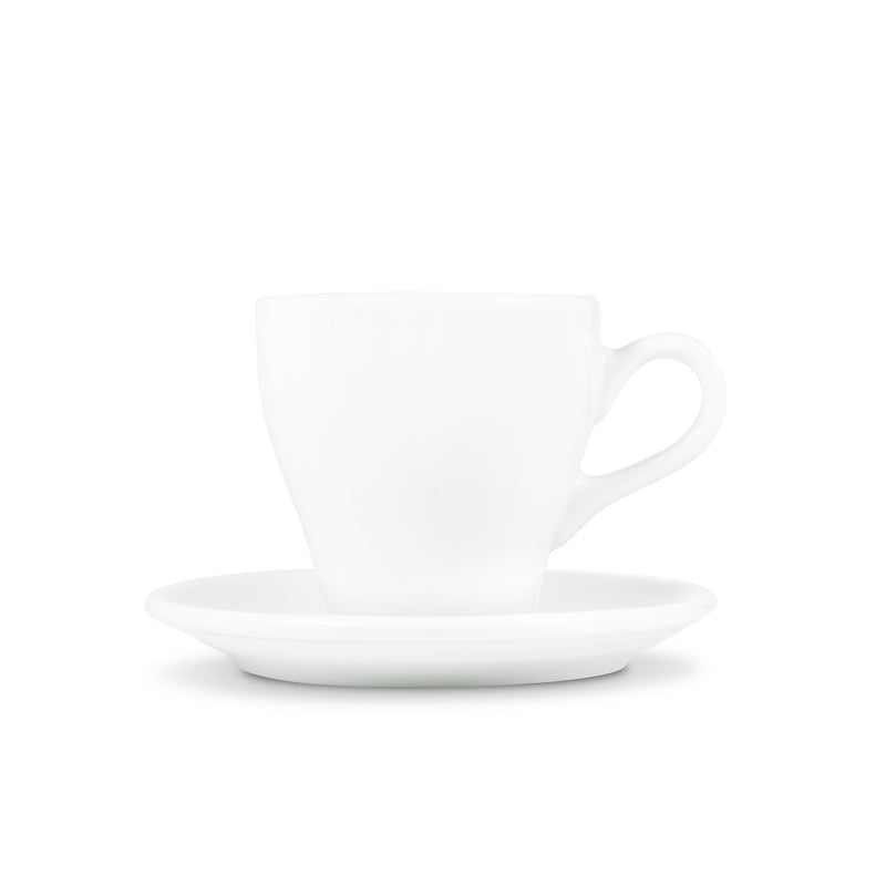 loveramics white tulip shaped latte cup and saucer