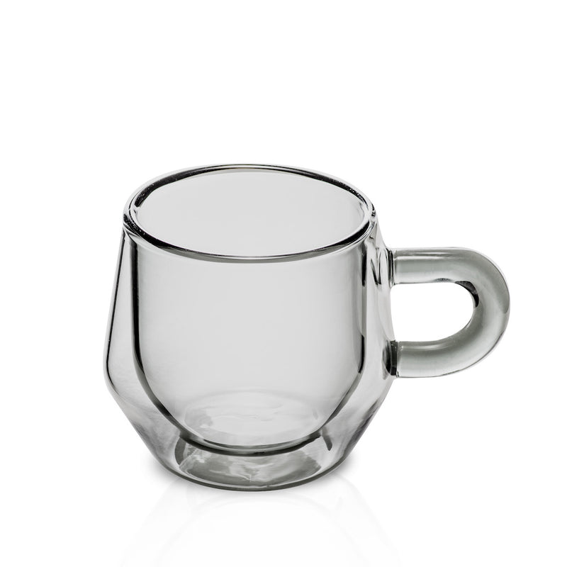 Hearth Double Wall Glass Mug (4oz/120ml) - Set of 2