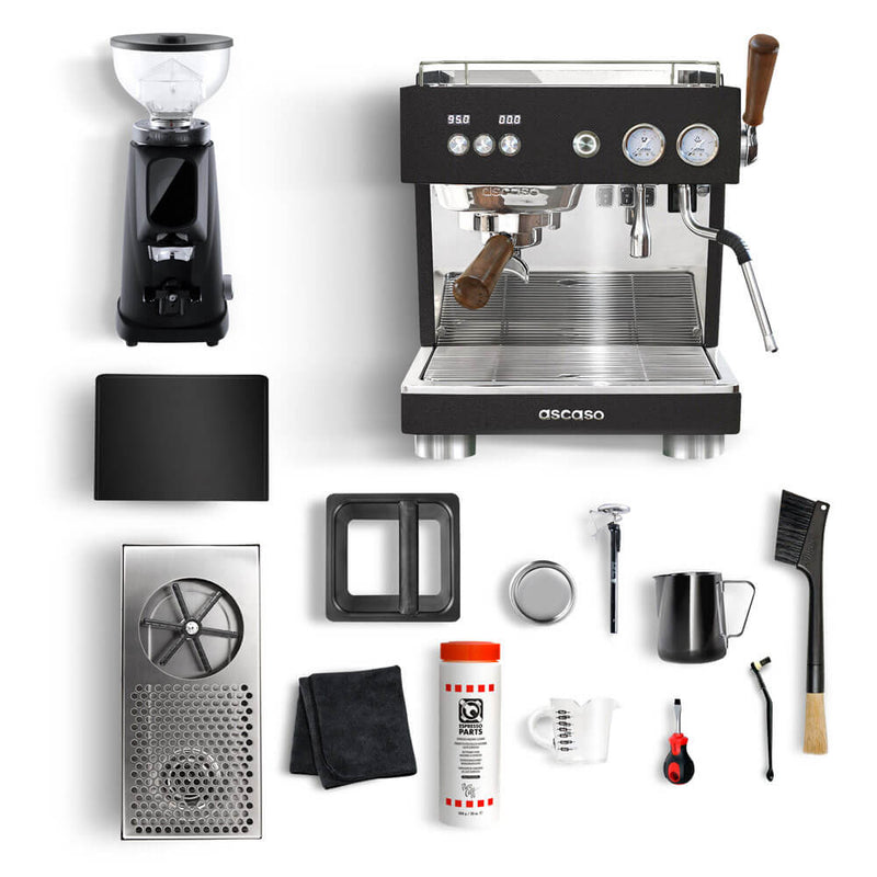 black baby t espresso machine kit