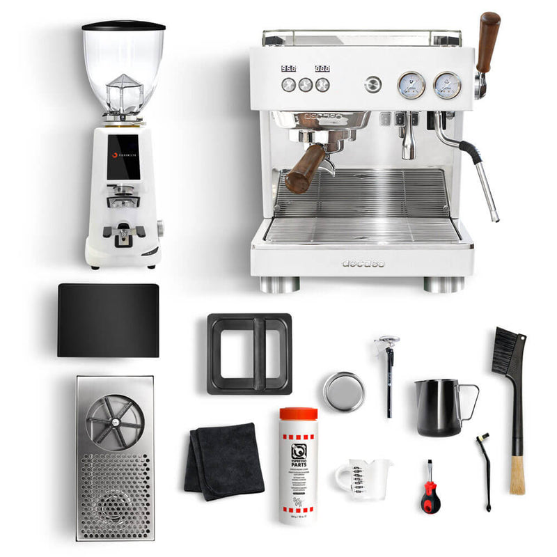 white baby t commercial espresso machine kit