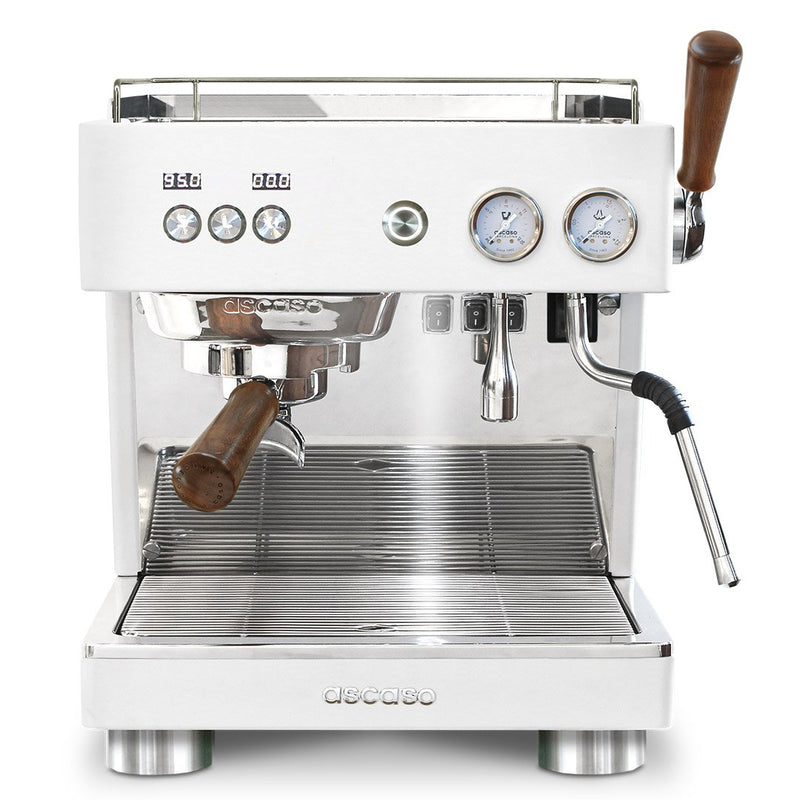 white ascaso baby t espresso machine