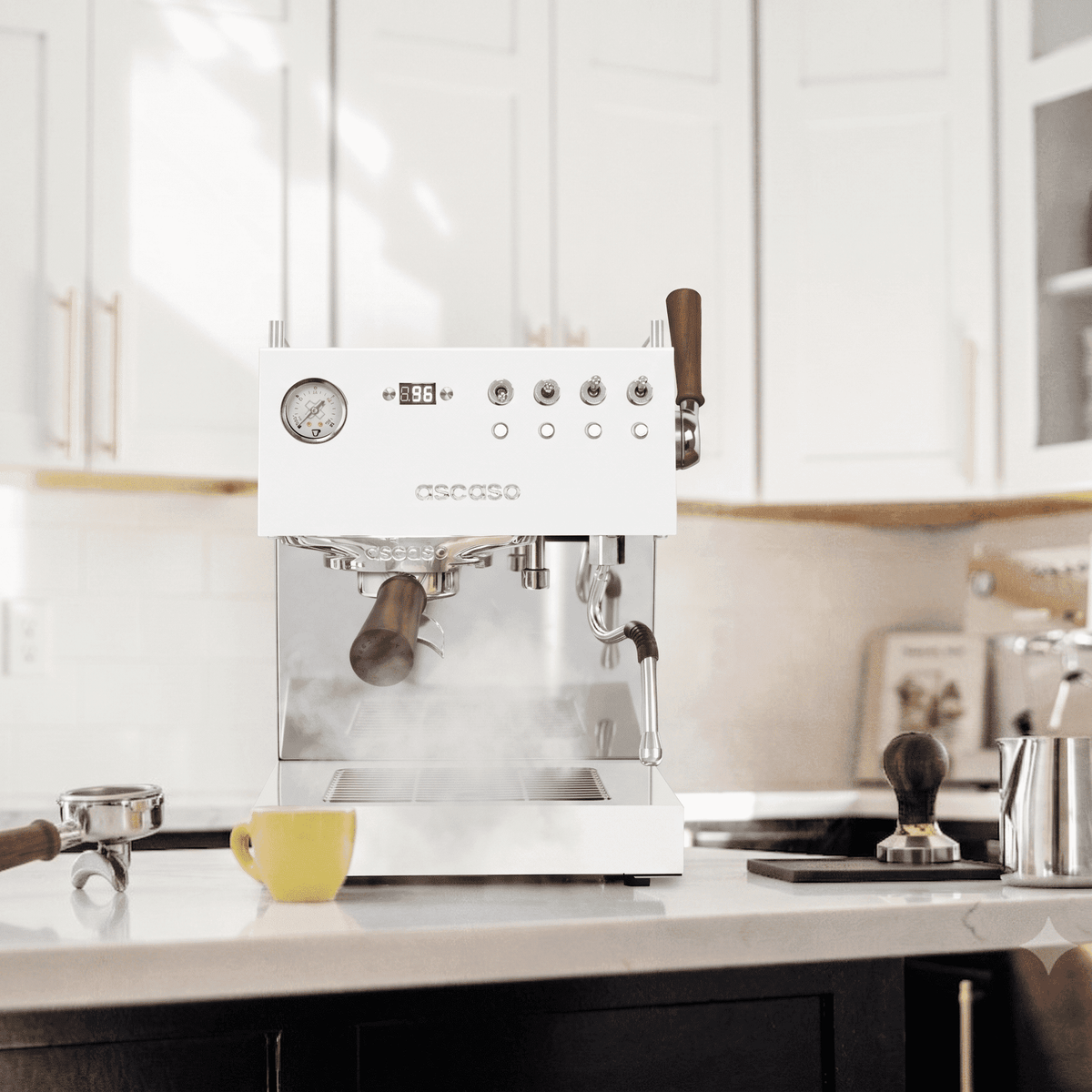 Ascaso Steel DUO PLUS PID Espresso Machine (White) | Dual