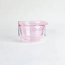 pink glass matcha bowl