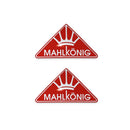 set of two red triangular mahlkönig stickers 703808