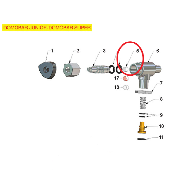 VBM Domobar Clear Silicone Steam/water Valve Seal