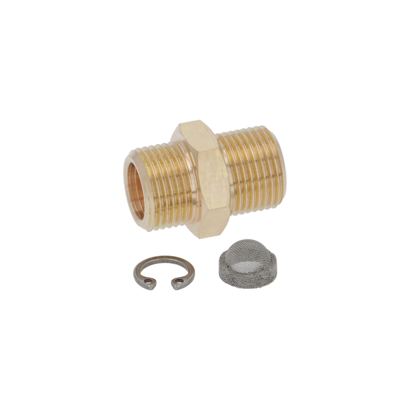 3/8" M BSP x 3/8" M BSP Fitting With Filter