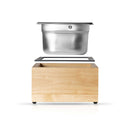 barista basics maple knockbox six by six by four inches